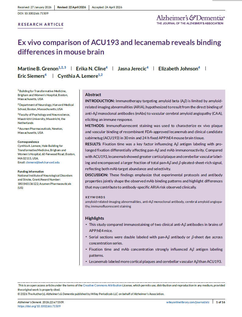2026 Alzheimer's & Dementia